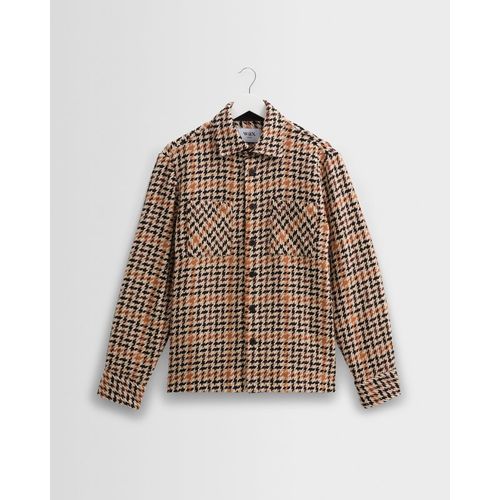 Whiting - Natural Houndstooth-Weave Overshirt