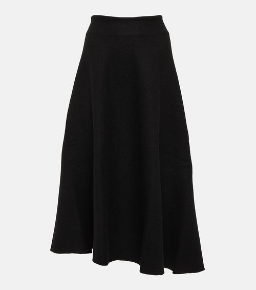 Virgin wool midi skirt