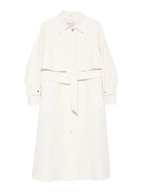 Ivory knot trench coat