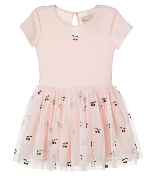 Konges Sløjd Cotton-blend jersey and tulle dress