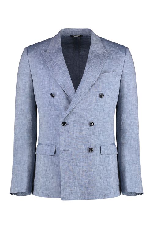 Double-breasted Linen Taormina Jacket
