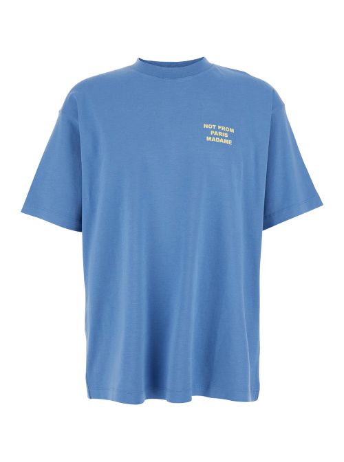 Slogan Print T-Shirt — Blue