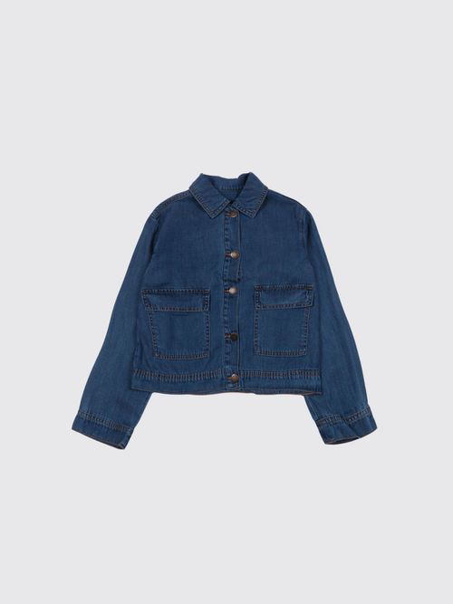 Coat Kids color Blue