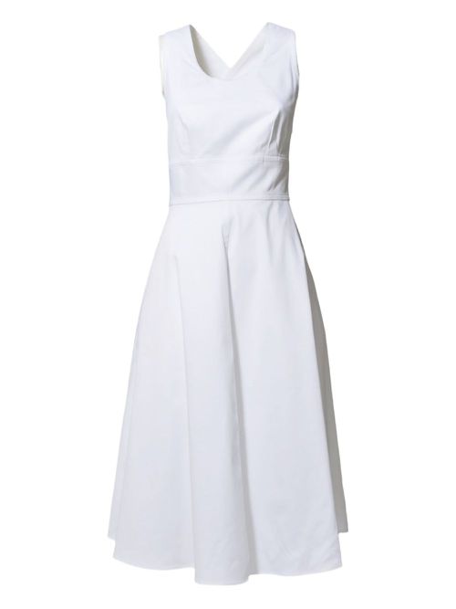 ASPESI sleeveless flared dress - White