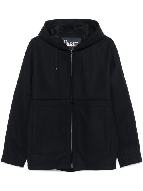 Twill hooded jacket - Blue