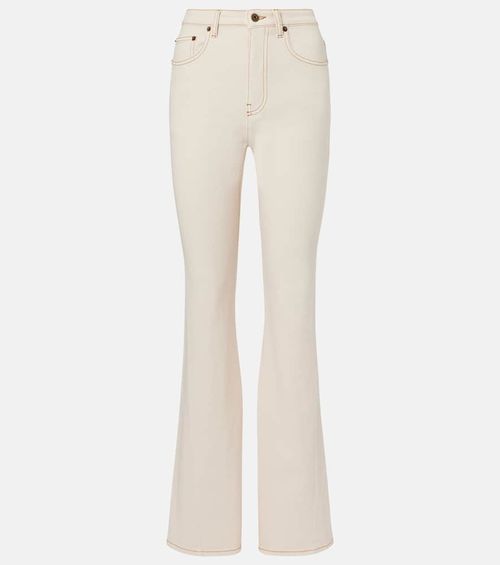 Embroidered flared jeans