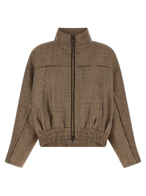 Virgin Wool Prince of Wales Jacket — Brown