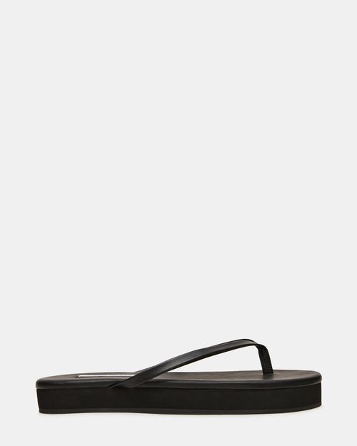 Steve Madden Women's Kiora Thong Sandals - Black - - Leather