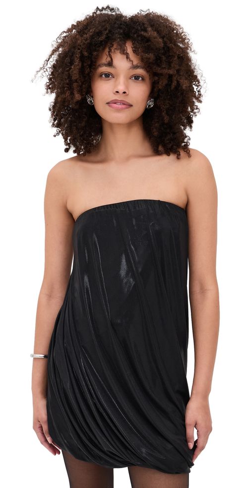 Strapless Twist Mini Dress Black
