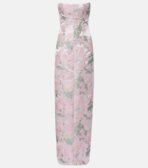 Odessa floral brocade corset gown