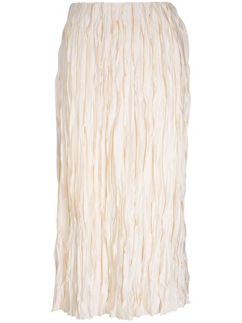 Satin midi skirt - Neutrals