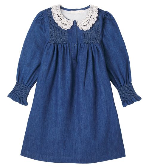 Loredana shirred denim dress