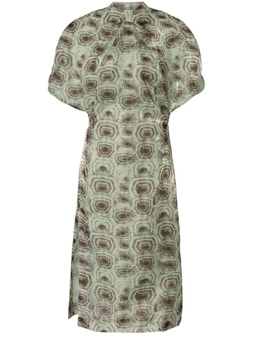 Printed midi dress - Green