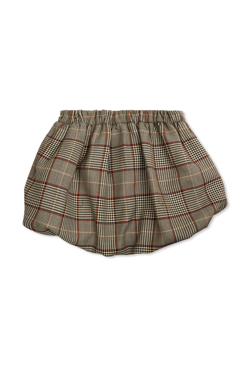 Plaid Pattern Skirt, Unisex, Brown