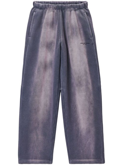 Space-print track pants - Purple