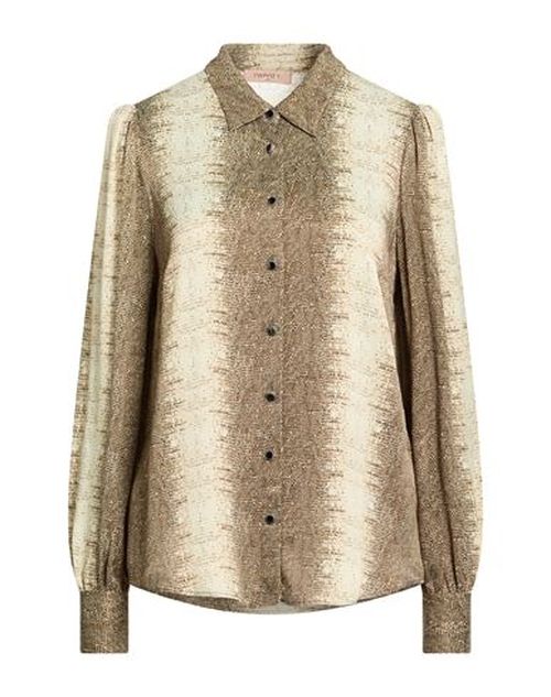 Woman Shirt Khaki Size 12 Viscose
