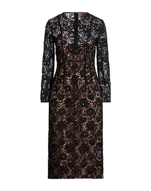 Elena Mirò Woman Midi dress Black Size 8 Polyester