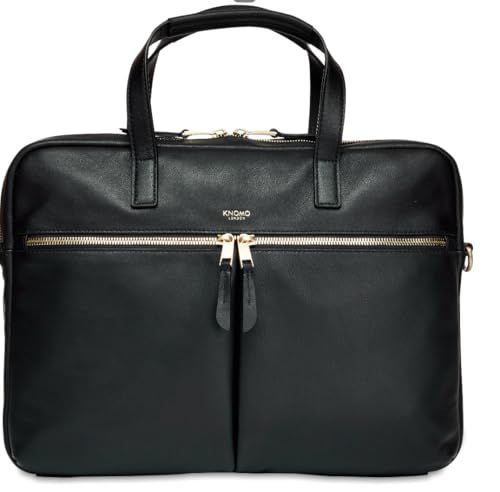 KNOMO Leather Hanover Laptop Briefcase 14 inch Shoulder Bag Work Purse for Women