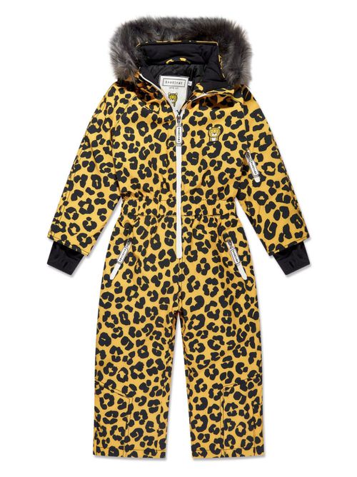 The Leopard animal-print snowsuit - Yellow
