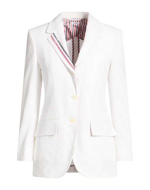 Woman Blazer White Size 6 Cotton, Polyamide