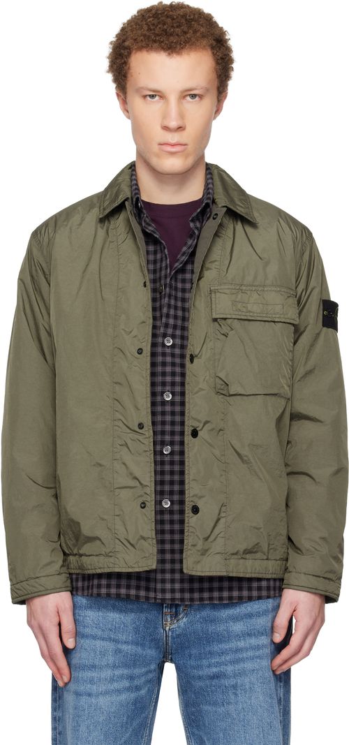Khaki 1200002 Crinkle Reps NY Overshirt