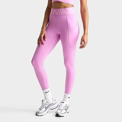Women's Pro Sculpt High-Waisted 8 Leggings in Light Magenta/White