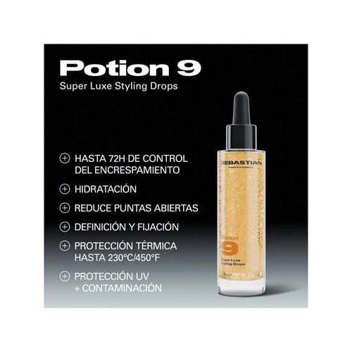 Sebastian Professional Potion 9 Gotas De Peinado Tratamiento Híbrido Ligero Con Multibeneficio
