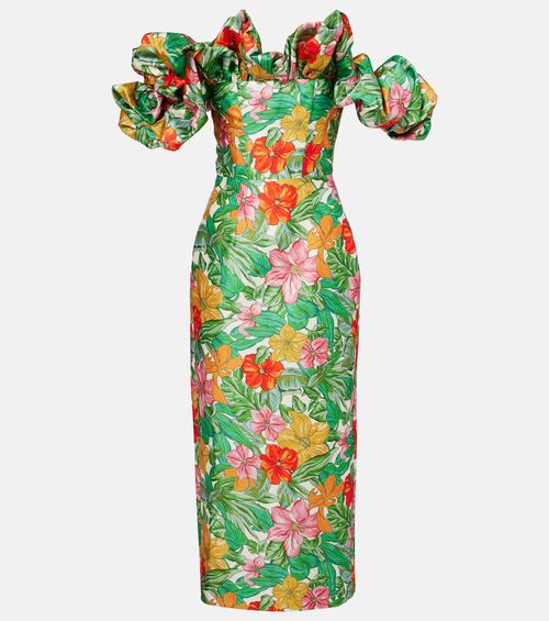 Alémais Printed off-shoulder maxi dress