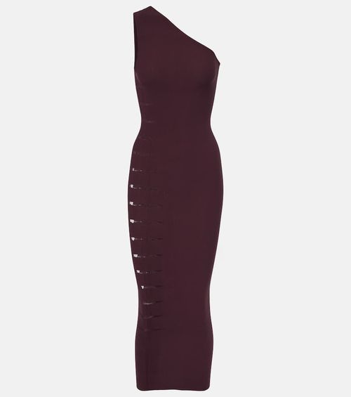 Slash one-shoulder midi dress
