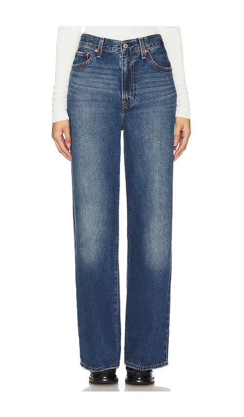 LEVI'S Ribcage Wide Leg Jeans in Blue. -  30 also in 24, 25, 26, 27