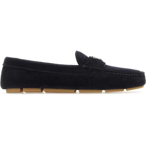 Prada Dark Blue Suede Loafer