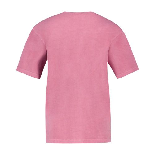 Embroidery Anglais Cotton T-Shirt — Pink
