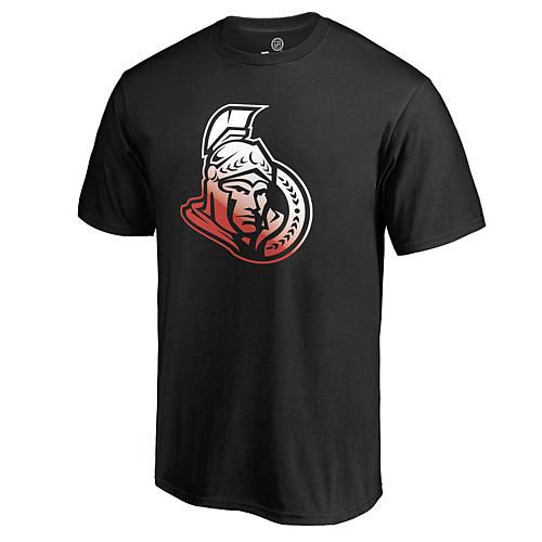 Men's Fanatics Black Ottawa Senators Gradient Logo T-Shirt - Size Large