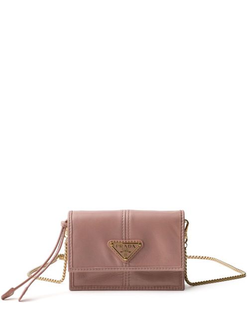 Leather shoulder bag - Pink