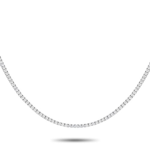14K White Gold 7.00ct Lab-Grown Diamond Tennis Necklace MF17-100924