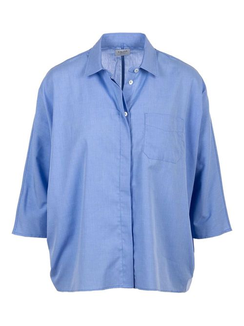 Cruna cotton-blend shirt - Blue