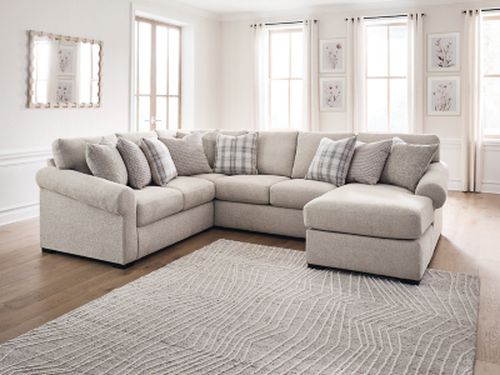 Bridgemont 4-Piece Sectional with Chaise, Stone