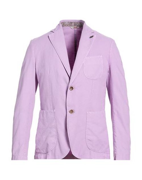 Man Blazer Lilac Size 38 Cotton, Linen, Polyester