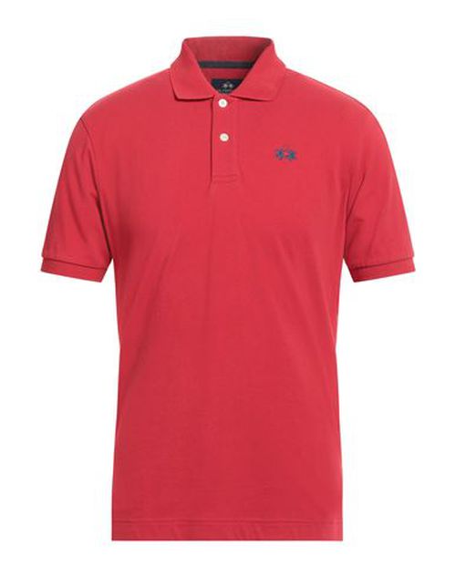 La Martina Man Polo shirt Red Size S Cotton