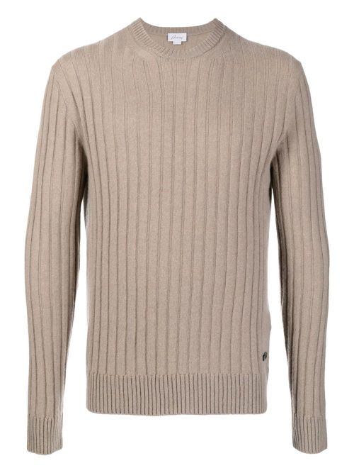 Ribbed wool sweater - Neutrals