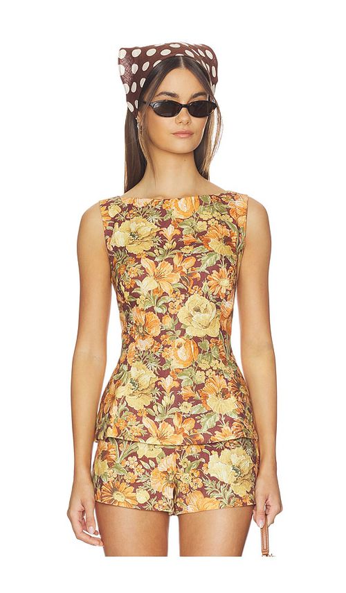 FAITHFULL THE BRAND Ana Top in Orange. - XS also in S, M