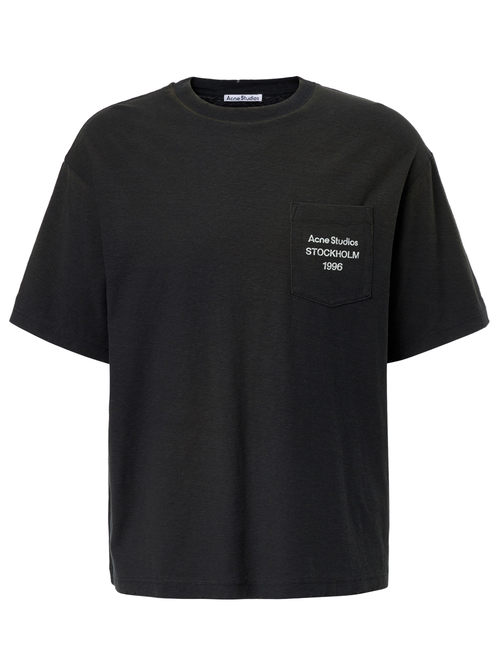 Acne Studios Stockholm ogo Pocket T-Shirt in Black - Black
