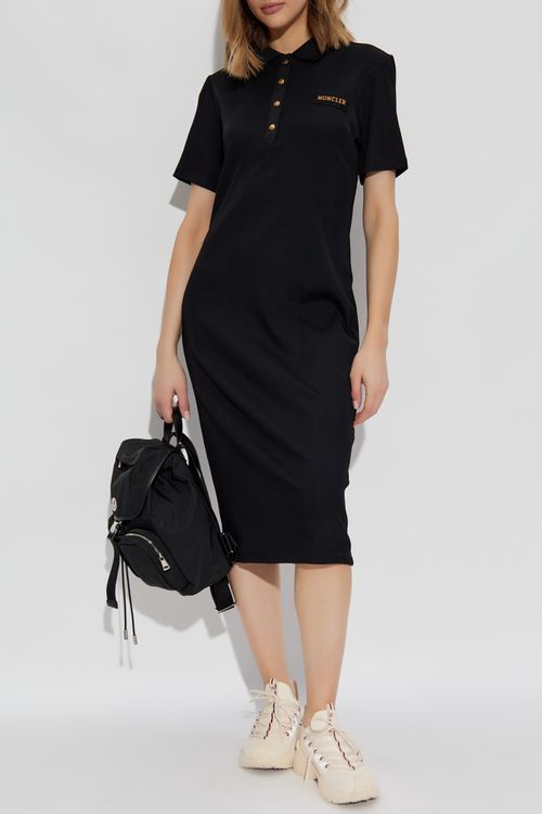 Moncler Dress With Logo Patch, Women's, Black
