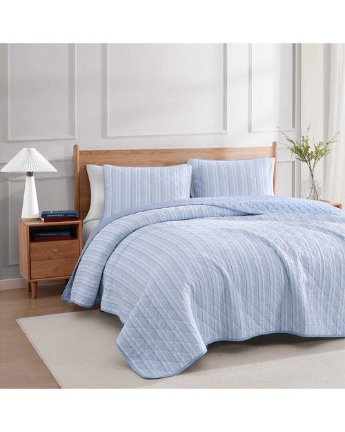 Sailing Stripe Cotton Quilt Set