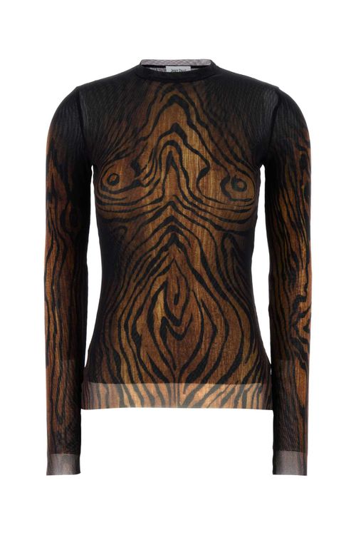 Printed Tulle The Wood Top