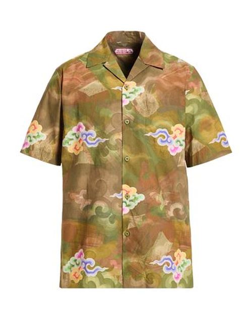 Man Shirt Military green Size M Cotton