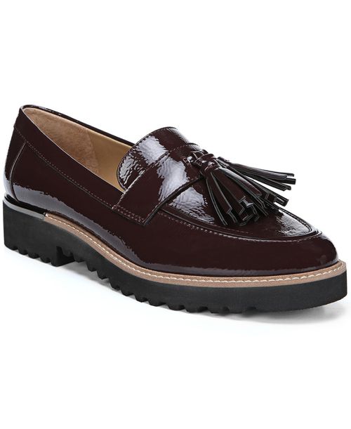 Women's Carolynn Lug Sole Loafers - Dark Burgundy Faux Patent