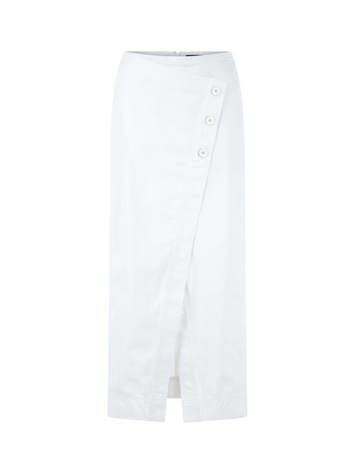 Marc Cain ‘Rethink Together’ denim skirt, white, 10 N