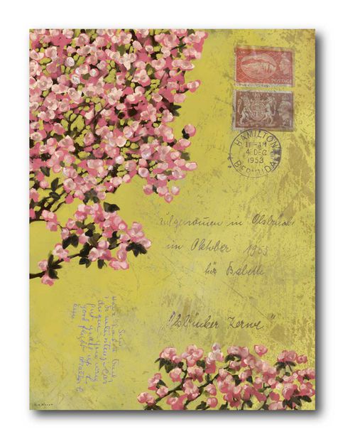 Wall Decor "Postage Gold III"