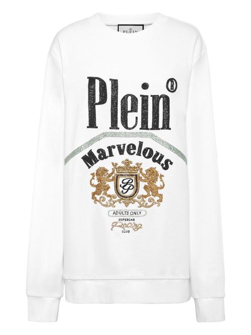 Philipp Plein logo-embellished sweatshirt - White